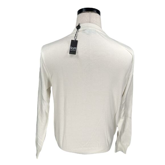 Raffi Linea Uomo Sweater Men’s Small Ivory Long Sleeve Lightweight Pullover New - Picture 2 of 12